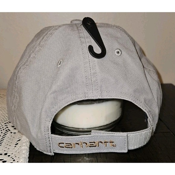 New Carhartt Authentic Canvas Strapback Hat Cap Gray FastDry Adult Adjustable OS - Picture 2 of 4